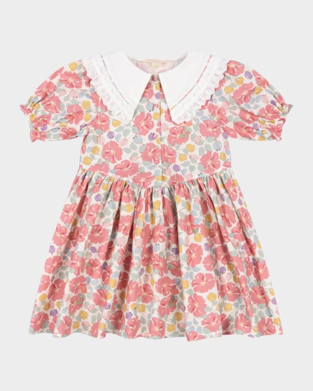 Girl's Coeur Multicolor-Print Dress, Size 18M